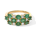 D'Joy Emerald, Lab Grown Diamond Cluster Ring in 18K YG VermeilSterling Silver  2.362  Ct._8749771
