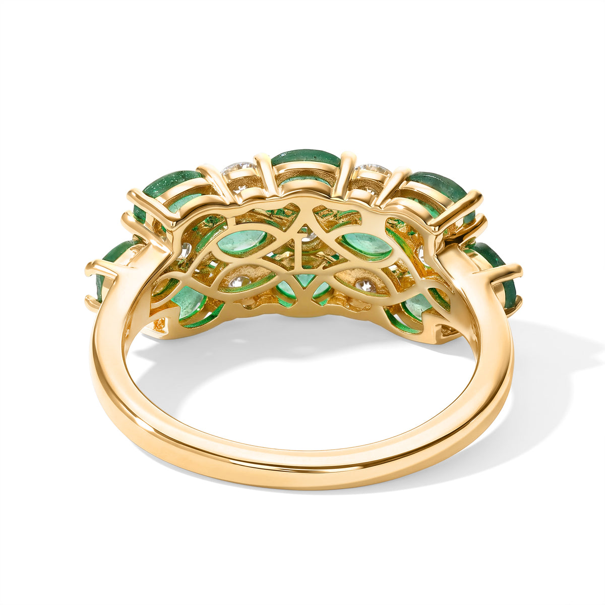 D'Joy Emerald, Lab Grown Diamond Cluster Ring in 18K YG VermeilSterling Silver  2.362  Ct. 8749771 4