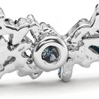 GP - Blue Diamond & Blue Sapphire Earring with Push Post in Rhodium Overlay Sterling Silver 1.10 Ct._8749827_5