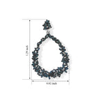GP - Blue Diamond & Blue Sapphire Earring with Push Post in Rhodium Overlay Sterling Silver 1.10 Ct._8749827_6
