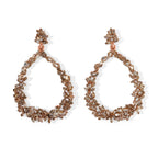 GP - Champagne Diamond & Blue Sapphire Earring with Push Back in 18K Vermeil Rose Gold Plated Sterling Silver 1.10 Ct._8749829