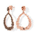 GP - Champagne Diamond & Blue Sapphire Earring with Push Back in 18K Vermeil Rose Gold Plated Sterling Silver 1.10 Ct._8749829_4