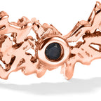 GP - Champagne Diamond & Blue Sapphire Earring with Push Back in 18K Vermeil Rose Gold Plated Sterling Silver 1.10 Ct._8749829_5