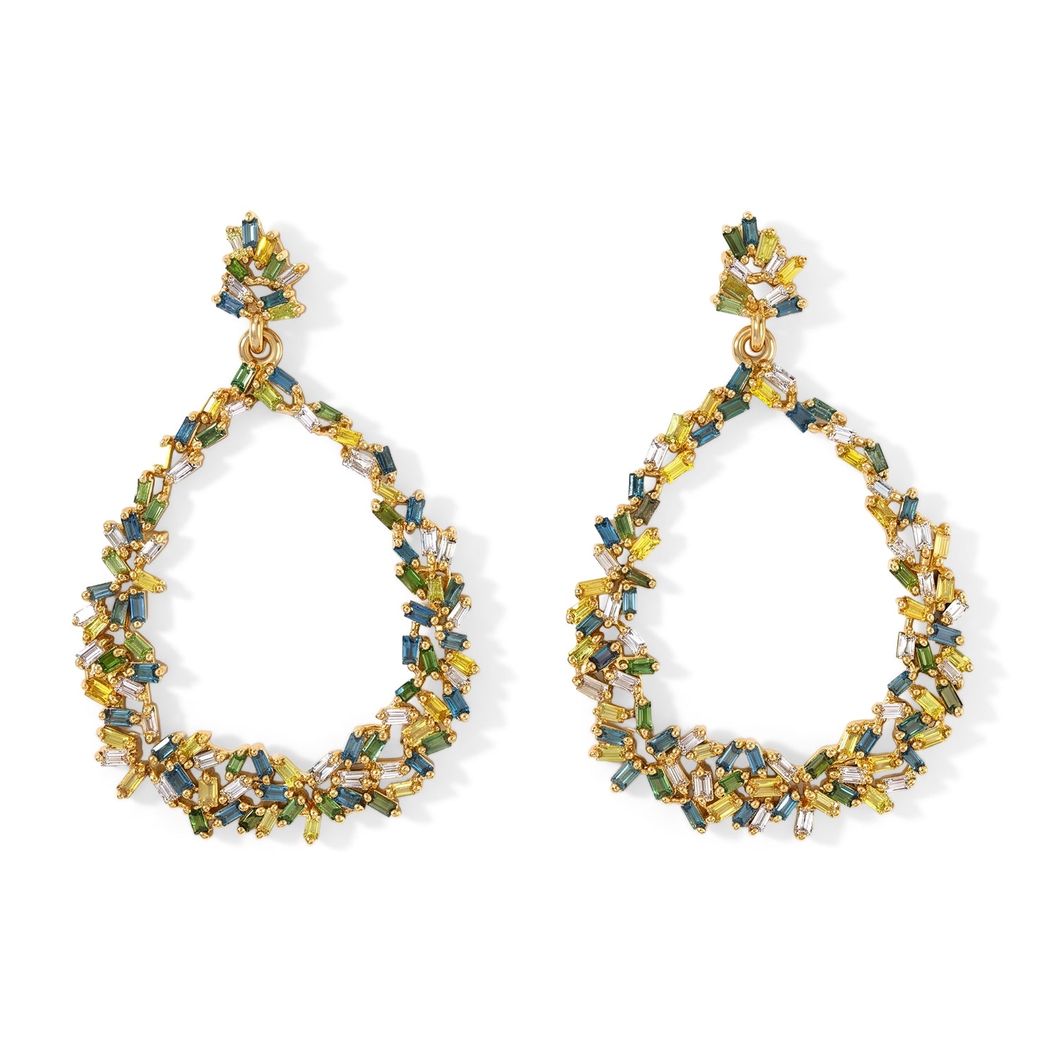 GP Blue Diamond, Multi Gemstones Earring in 18K YG VermeilSterling Silver  1.108  Ct. 8749831 0
