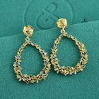 GP Blue Diamond, Multi Gemstones Earring in 18K YG VermeilSterling Silver  1.108  Ct._8749831_1