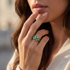 D'Joy Emerald, Lab Grown Diamond Cluster Ring in 18K YG VermeilSterling Silver  2.362  Ct._8749833_2