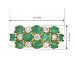 D'Joy Emerald, Lab Grown Diamond Cluster Ring in 18K YG VermeilSterling Silver  2.362  Ct._8749833_5