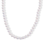 D'Joy 950 Platinum A White Edison Pearl Beads Necklace (Size - 20) in Rhodium Overlay, Platinum Wt.1 Gms  390.000  Ct._8750302