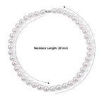 D'Joy 950 Platinum A White Edison Pearl Beads Necklace (Size - 20) in Rhodium Overlay, Platinum Wt.1 Gms  390.000  Ct._8750302_4
