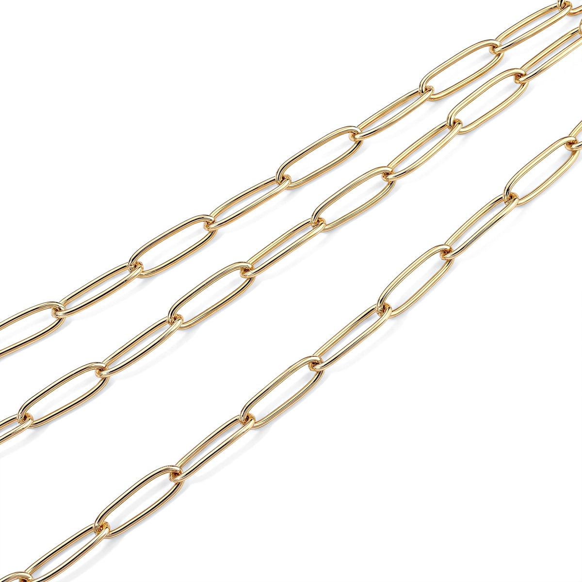 Close Out Deal - Three Row Paperclip Necklace (Size - 17) V32717174 4