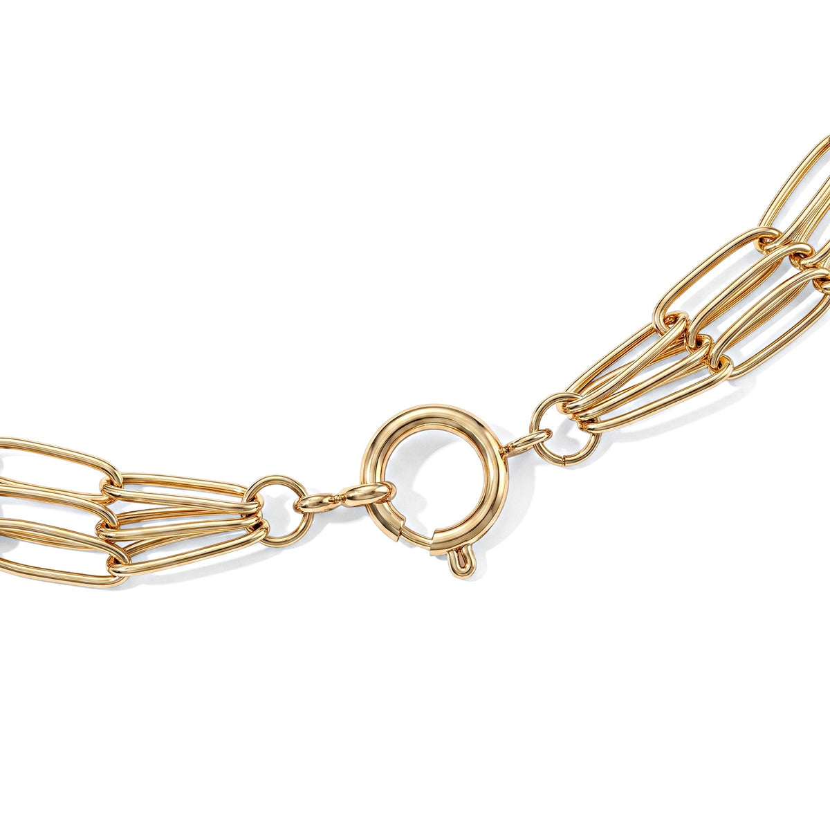 Close Out Deal - Three Row Paperclip Necklace (Size - 17) V32717174 5
