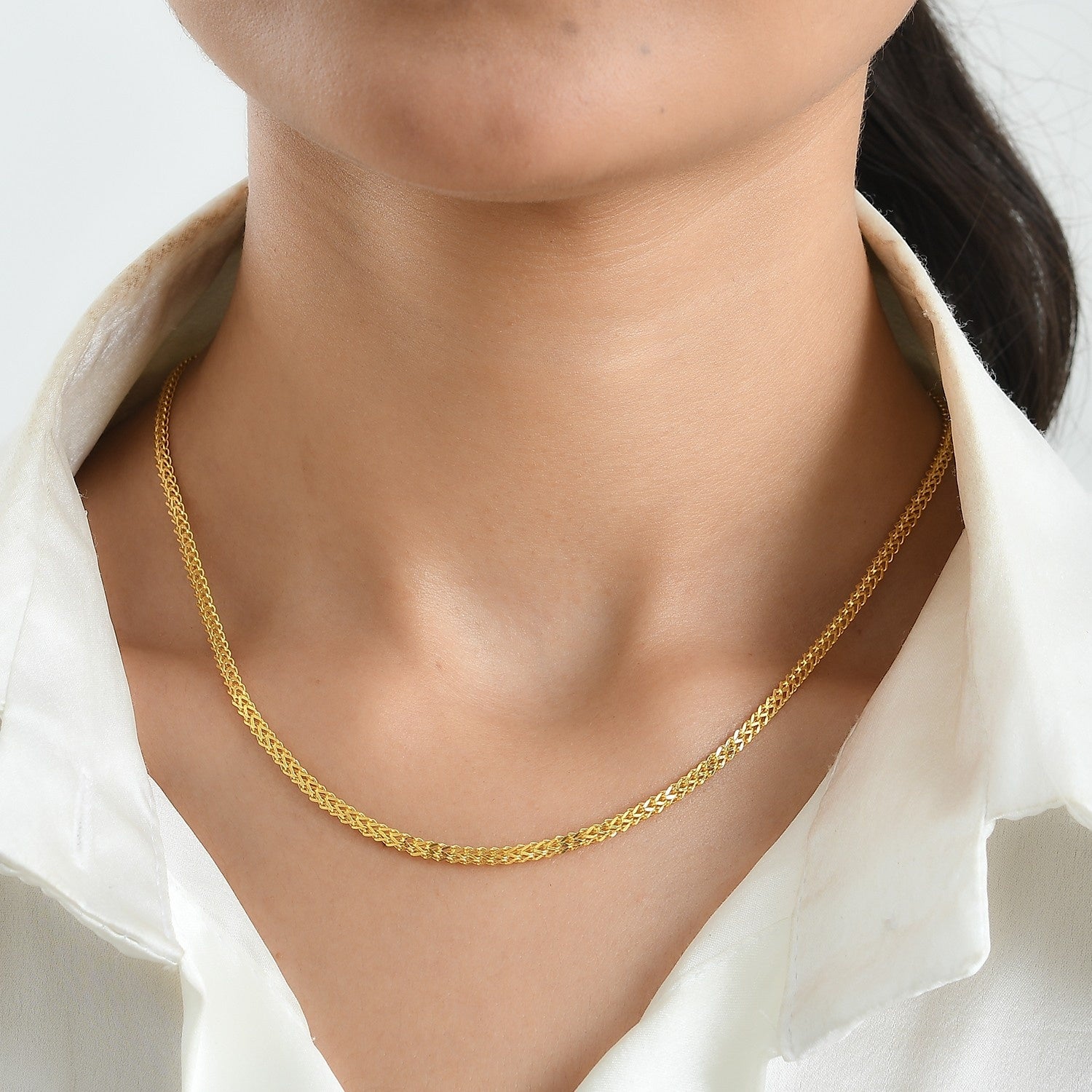 18K Yellow Gold Necklace (Size - 20), Gold Wt.4.50 Gms 8750389 1