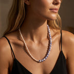 Ceramic & White Fresh Water Pearl Necklace (Size - 20) with Senorita Clasp 245.00 Ct._8750394_2