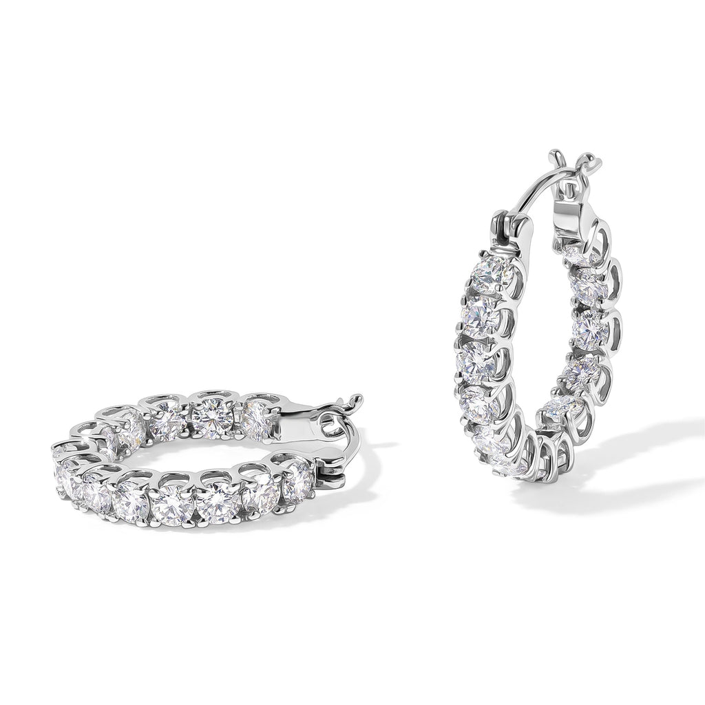 D'Joy Moissanite Earring in Platinum OverlaySterling Silver  5.278  Ct._8750786