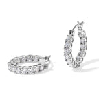 D'Joy Moissanite Earring in Platinum OverlaySterling Silver  5.278  Ct._8750786