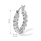 D'Joy Moissanite Earring in Platinum OverlaySterling Silver  5.278  Ct._8750786_4