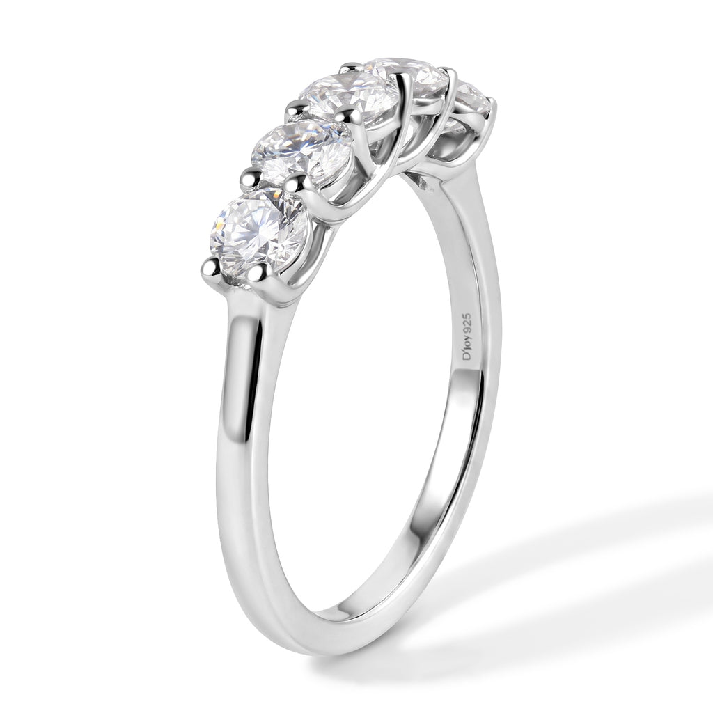 D'Joy Moissanite Ring in Platinum OverlaySterling Silver  1.175  Ct._8750791_3