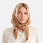 La Marey Signature Wool Printed Scarf (Size - One Size) - Camel_8751251