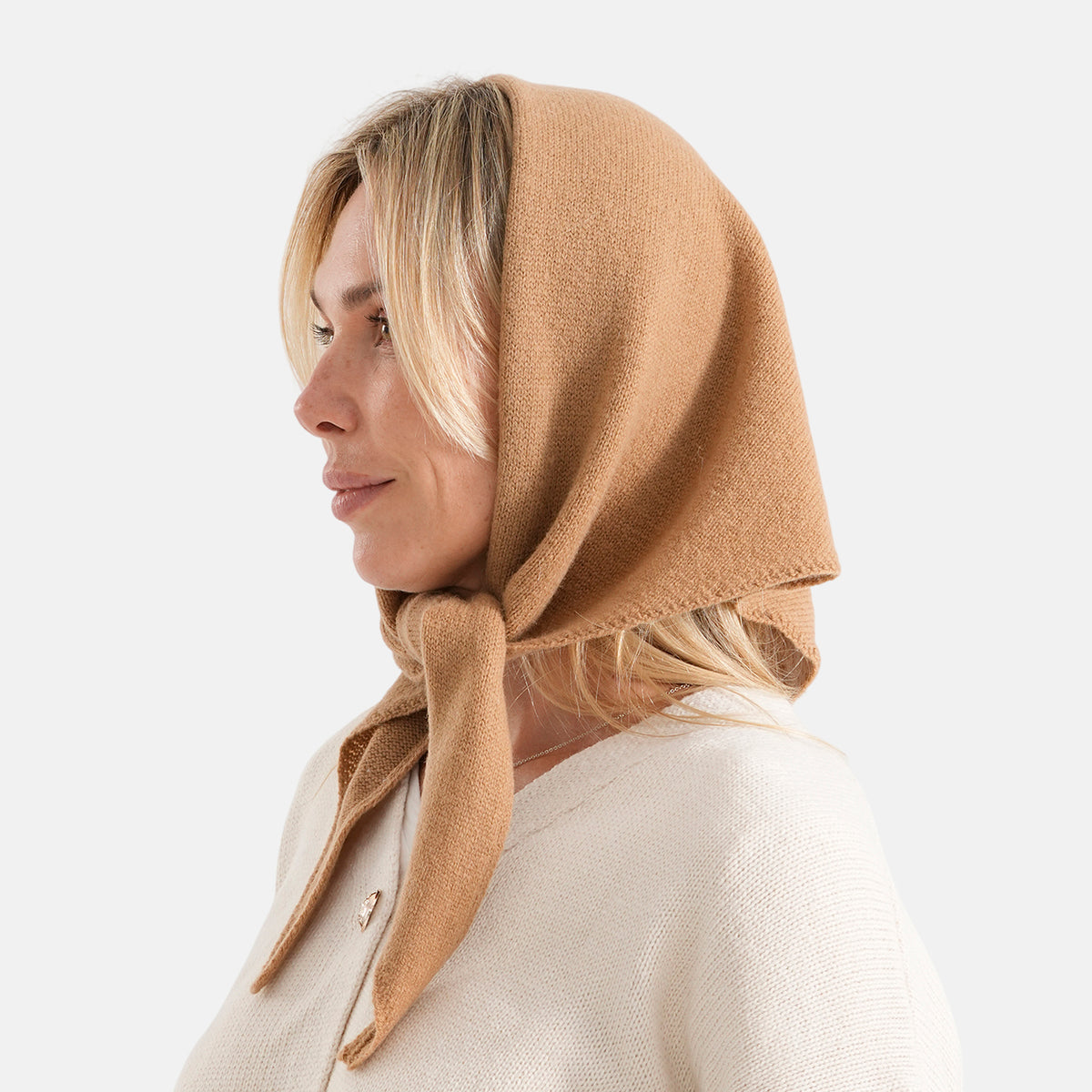 La Marey Signature Wool Printed Scarf (Size - One Size) - Camel 8751251 1
