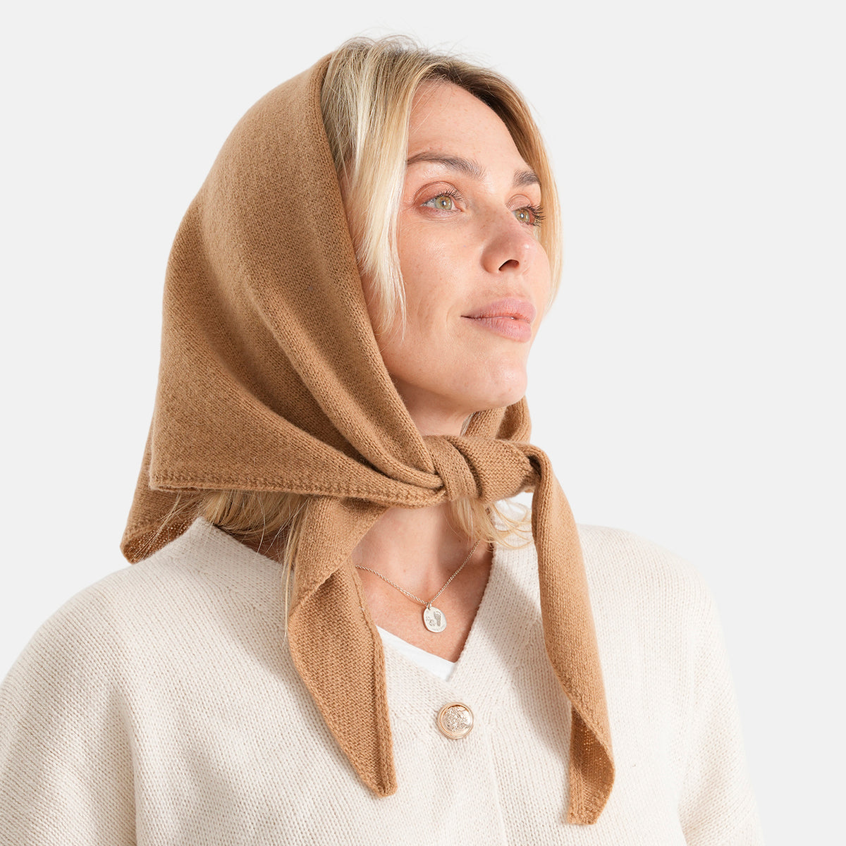 La Marey Signature Wool Printed Scarf (Size - One Size) - Camel 8751251 2