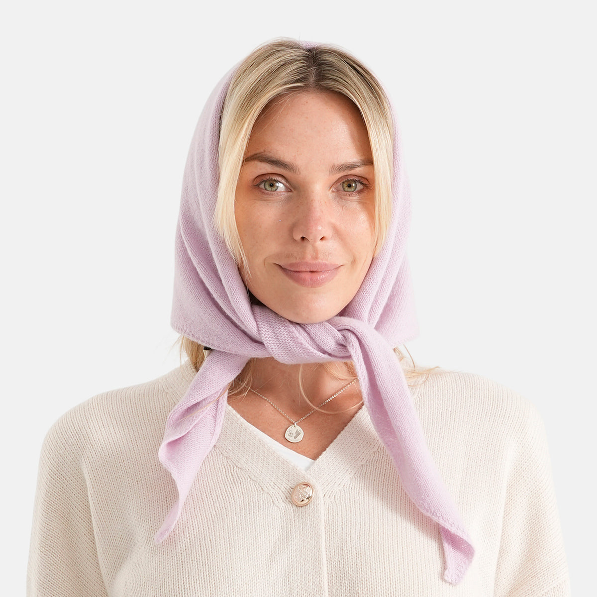 La Marey Signature Wool Printed Scarf (Size - One Size) - Purple 8751252 0