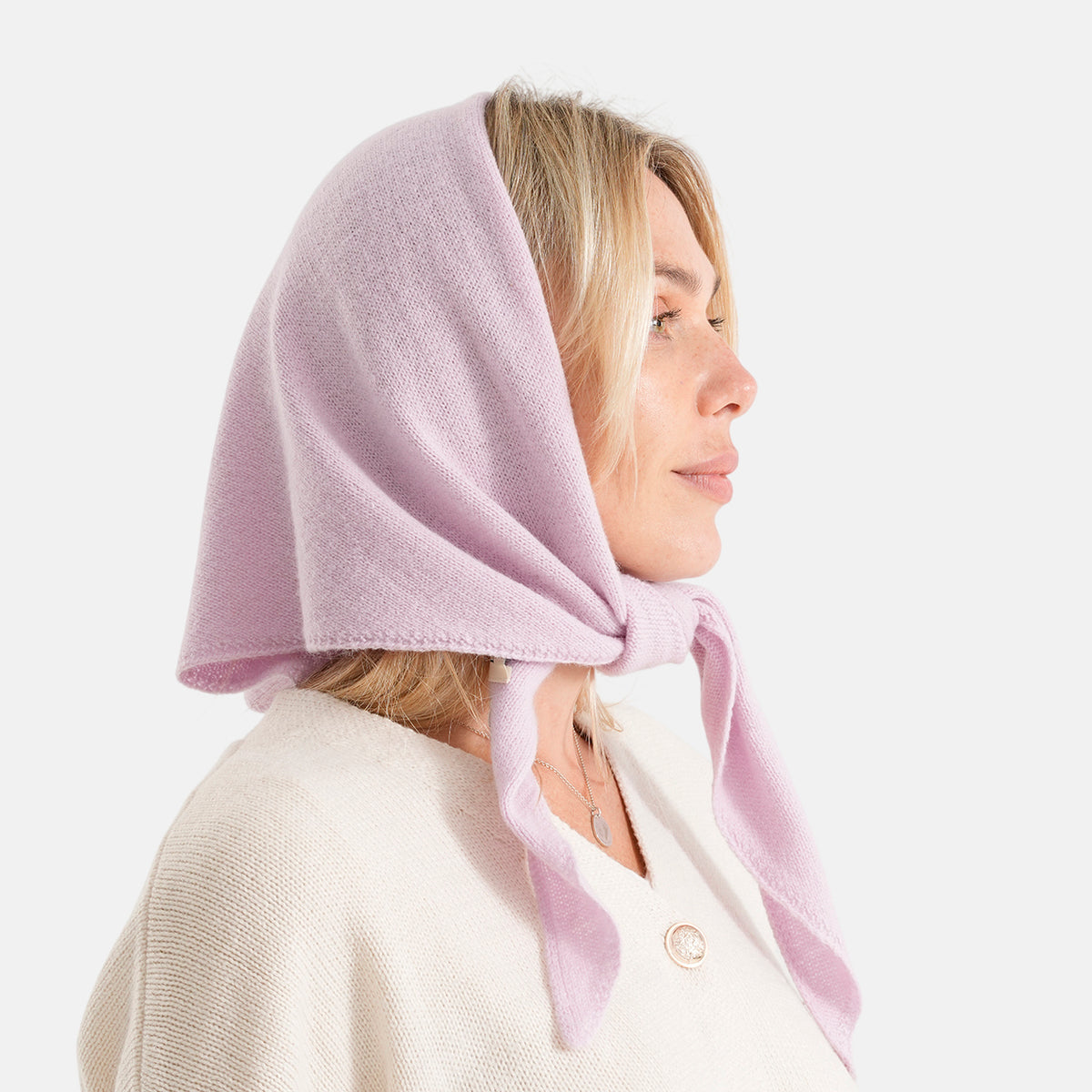 La Marey Signature Wool Printed Scarf (Size - One Size) - Purple 8751252 1