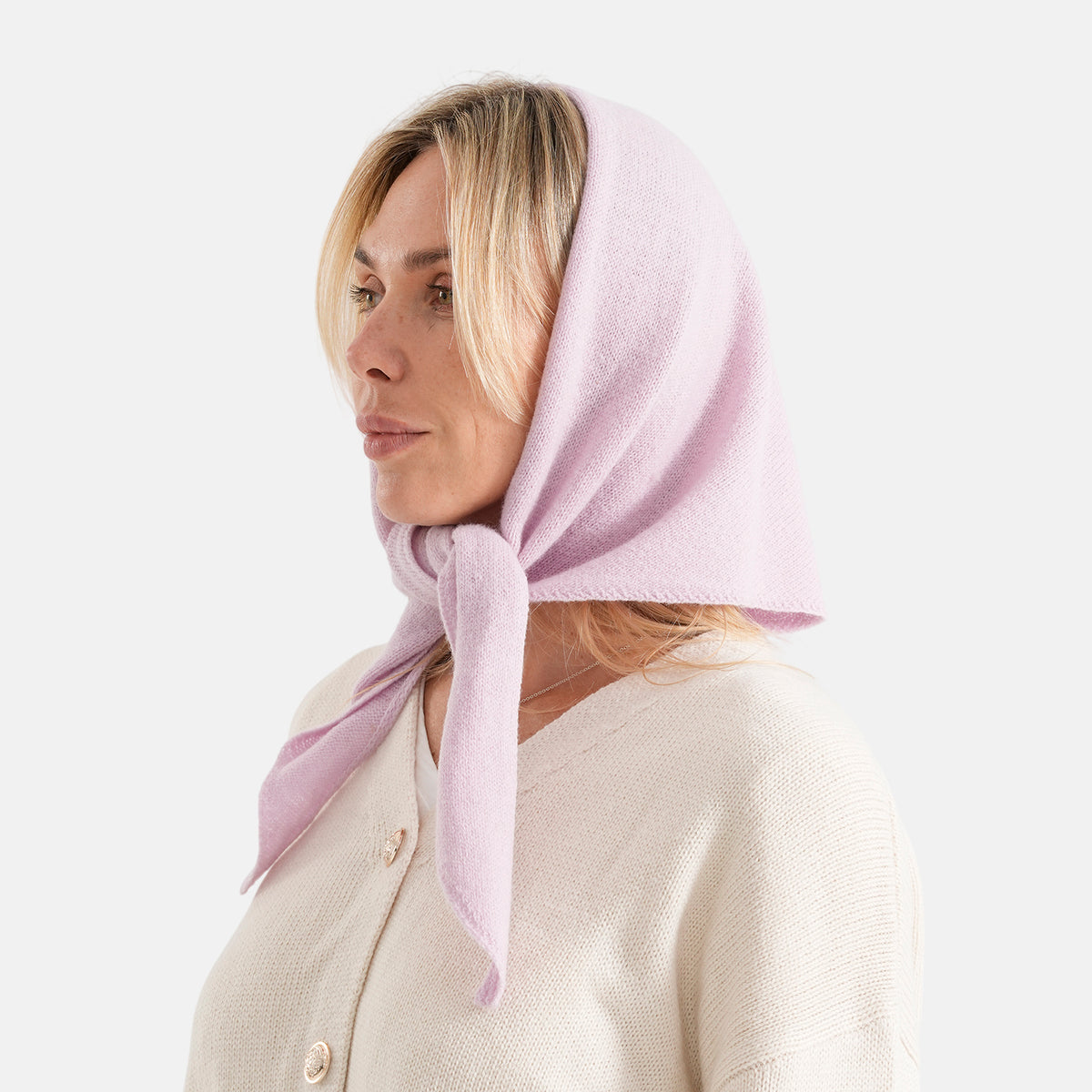 La Marey Signature Wool Printed Scarf (Size - One Size) - Purple 8751252 2