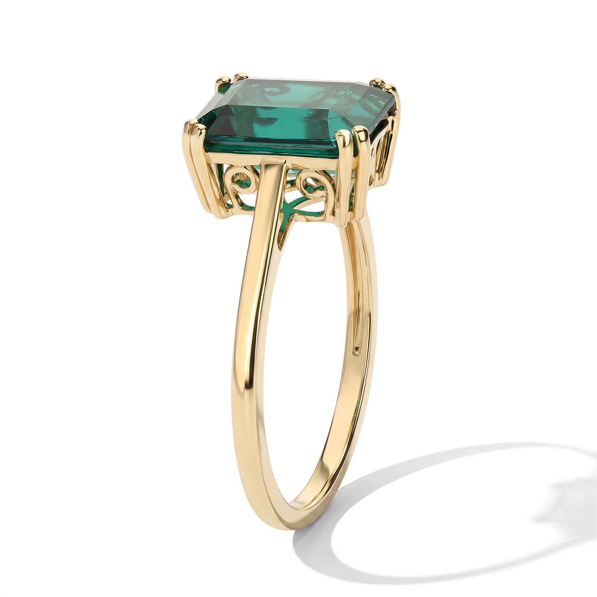 GRAND OPENING SHOWSTOPPER - 9K Yellow Gold AAAA Lab Grown Colombian Emerald Solitaire Ring 2.59 Ct. 8751639 4