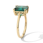 Luxoro - 9K Yellow Gold Lab Grown Columbian Emerald Ring 2.60 Ct._8751639_3