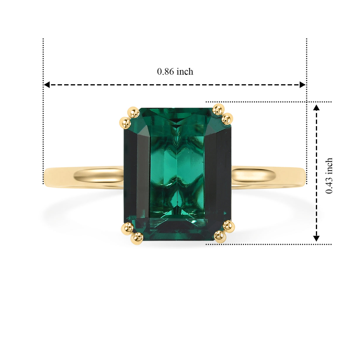 GRAND OPENING SHOWSTOPPER - 9K Yellow Gold AAAA Lab Grown Colombian Emerald Solitaire Ring 2.59 Ct. 8751639 6