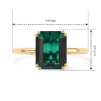 Luxoro - 9K Yellow Gold Lab Grown Columbian Emerald Ring 2.60 Ct._8751639_8