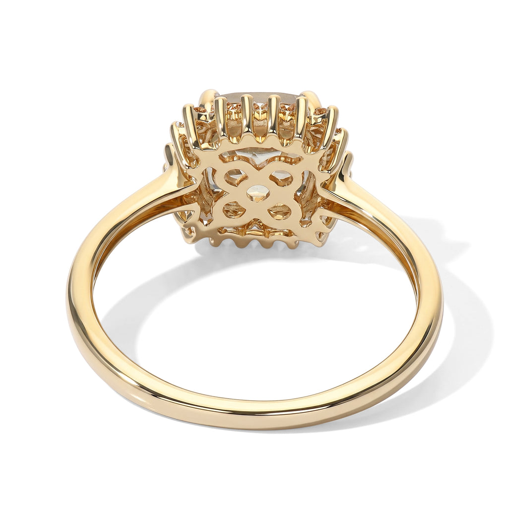 9K Yellow Gold AAA Turkizite & Lab Grown Yellow Diamond (SI) Ring 2.20 Ct._8751648_4