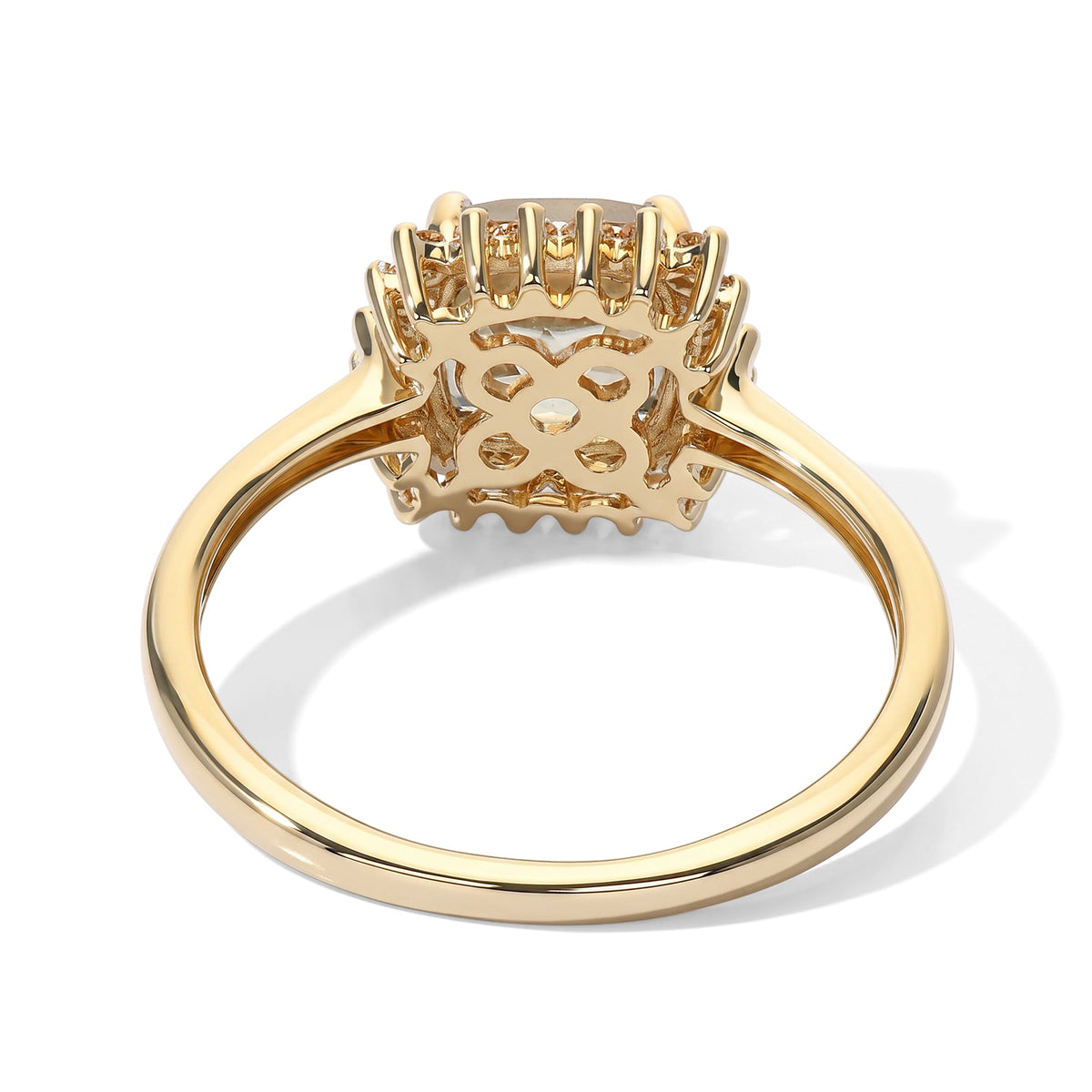 9K Yellow Gold AAA Turkizite &amp; Lab Grown Yellow Diamond (SI) Ring 2.20 Ct. 8751648 5