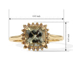 9K Yellow Gold AAA Turkizite & Lab Grown Yellow Diamond (SI) Ring 2.20 Ct._8751648_5