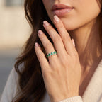 D'Joy Emerald, Lab Grown Diamond Band Ring in 18K YG VermeilSterling Silver  1.197  Ct._8751654_2
