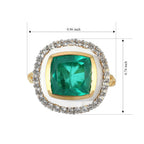 GP Emeraldine Triplet Quartz, White Zircon, Kanchanaburi Blue Sapphire Main Stone With Surrounding Stone Ring in 18K YG VermeilSterling Silver, Silver Wt.5 Gms  5.833  Ct._8751680_4