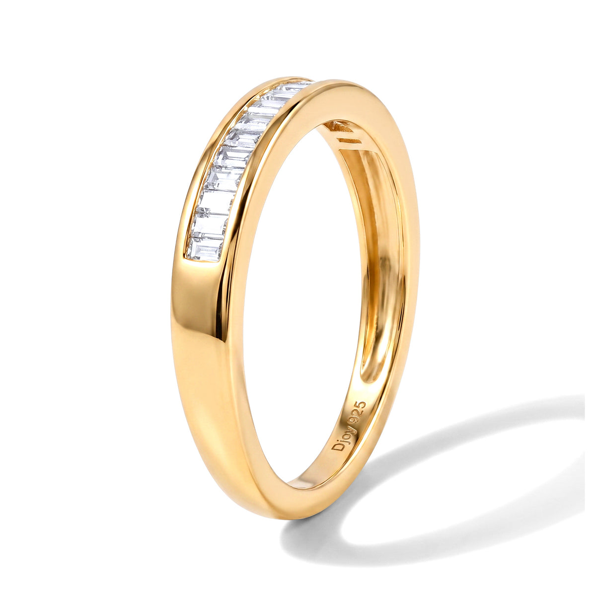 New York Close Out Deal- - Earth Mined Natural White Diamond Band Ring in Yellow Gold Plated Sterling Silver 0.25 Ct. 8751773 4