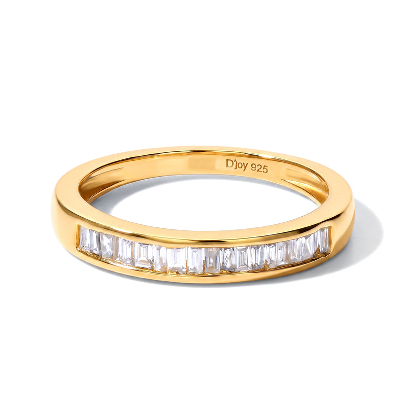 D'Joy White Diamond Band Ring in 18K YG PlatingSterling Silver  0.255  Ct._8751776