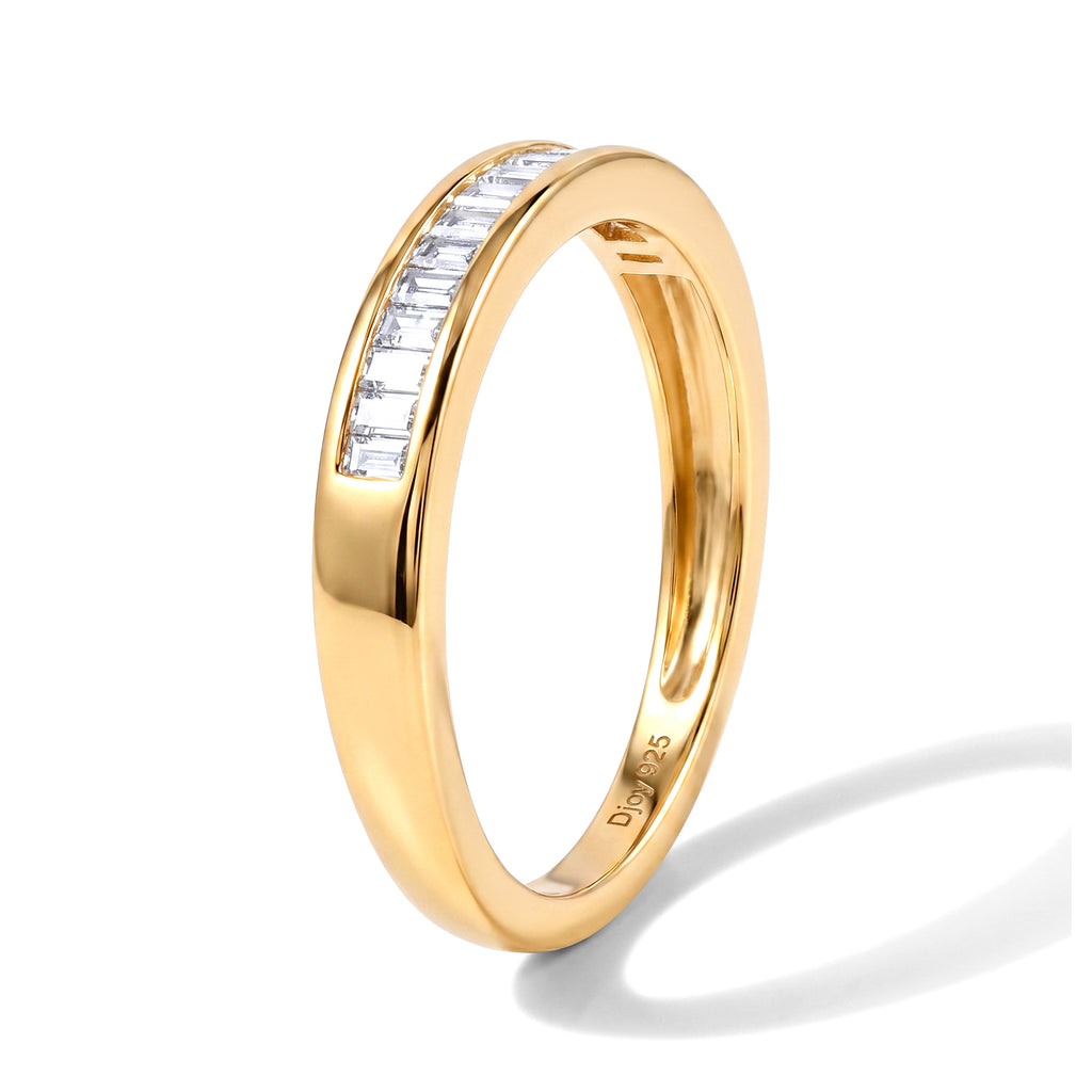 D'Joy White Diamond Band Ring in 18K YG PlatingSterling Silver  0.255  Ct._8751777_3