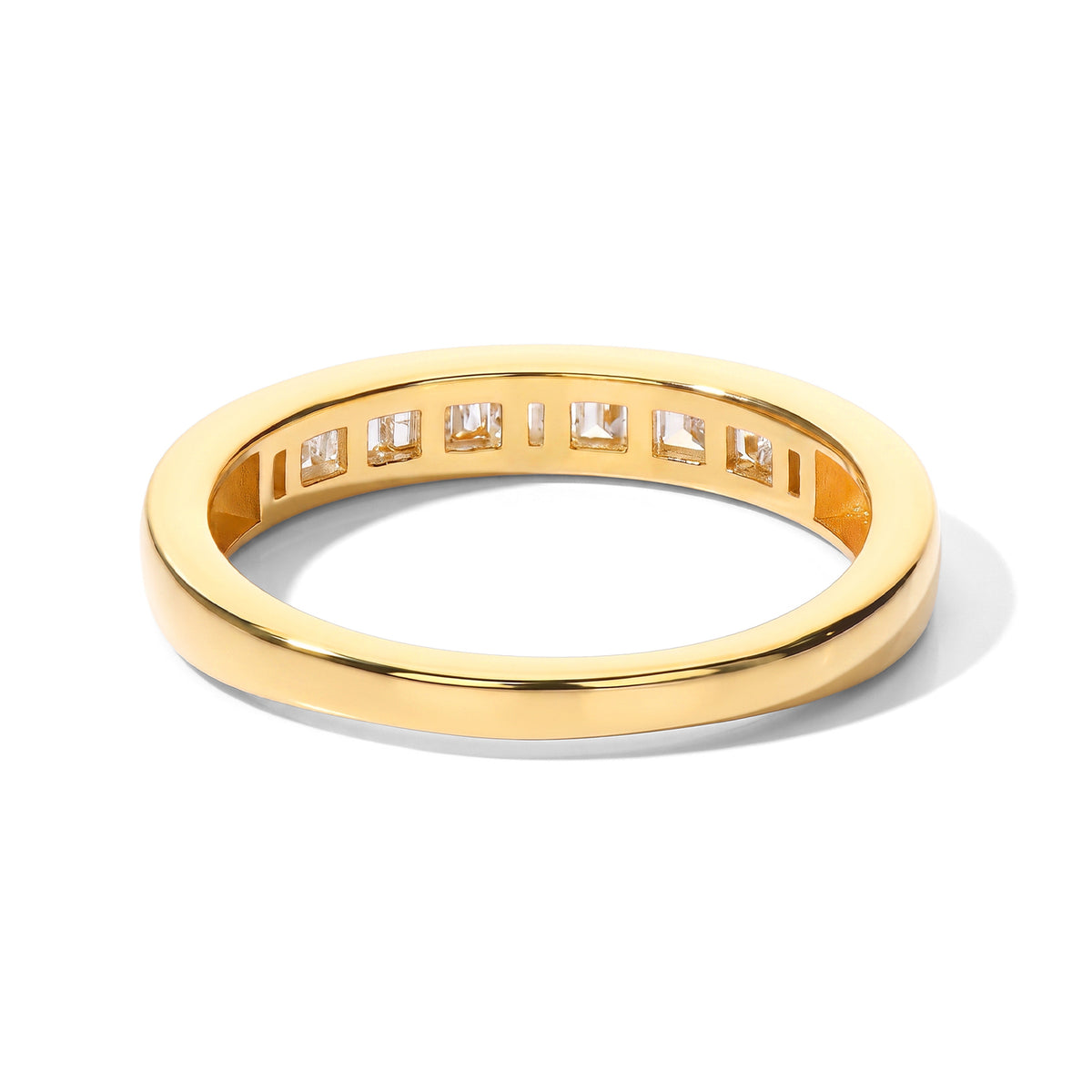 New York Close Out Deal- - Earth Mined Natural White Diamond Band Ring in Yellow Gold Plated Sterling Silver 0.25 Ct. V32747834 5