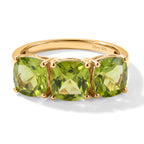 D'Joy - Peridot Trilogy Ring in Yellow Gold Plated Sterling Silver 4.74 Ct._8751782