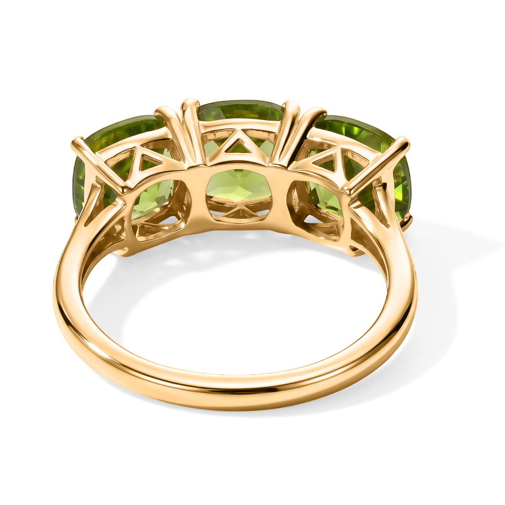 D'Joy - Peridot Trilogy Ring in Yellow Gold Plated Sterling Silver 4.74 Ct._8751782_3