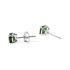 D'Joy - Natural Chrome Diopside Solitaire Stud Earring with Push Post in Platinum Overlay Sterling Silver 1.34 Ct._8751790_3