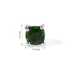 D'Joy - Natural Chrome Diopside Solitaire Stud Earring with Push Post in Platinum Overlay Sterling Silver 1.34 Ct._8751790_4