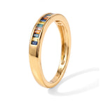 D'Joy Natural Yellow Diamond, Multi Gemstones Band Ring in 18K YG PlatingSterling Silver  0.255  Ct._8751796_3