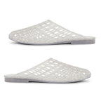 Womens MXP1 Water-Resistant Laser Cut Slip-On Flat Mules (Size 5) - Grey_8751838