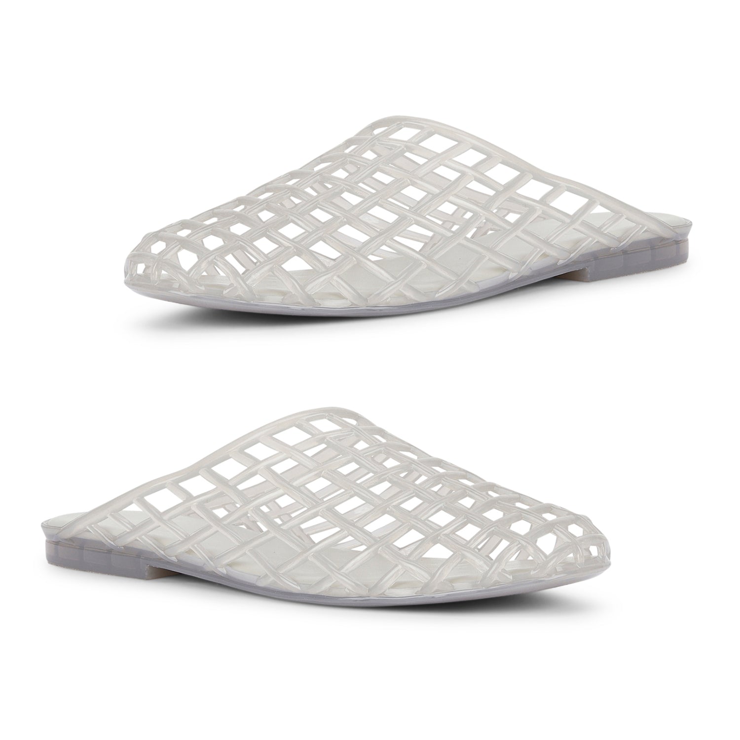 Womens MXP1 Water-Resistant Laser Cut Slip-On Flat Mules (Size 5) - Grey 8751838 1