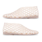 Ladies MXP Cutout Lattice Slip-On Jelly Ballet Flats (Size 3) - Nude_8751842_3