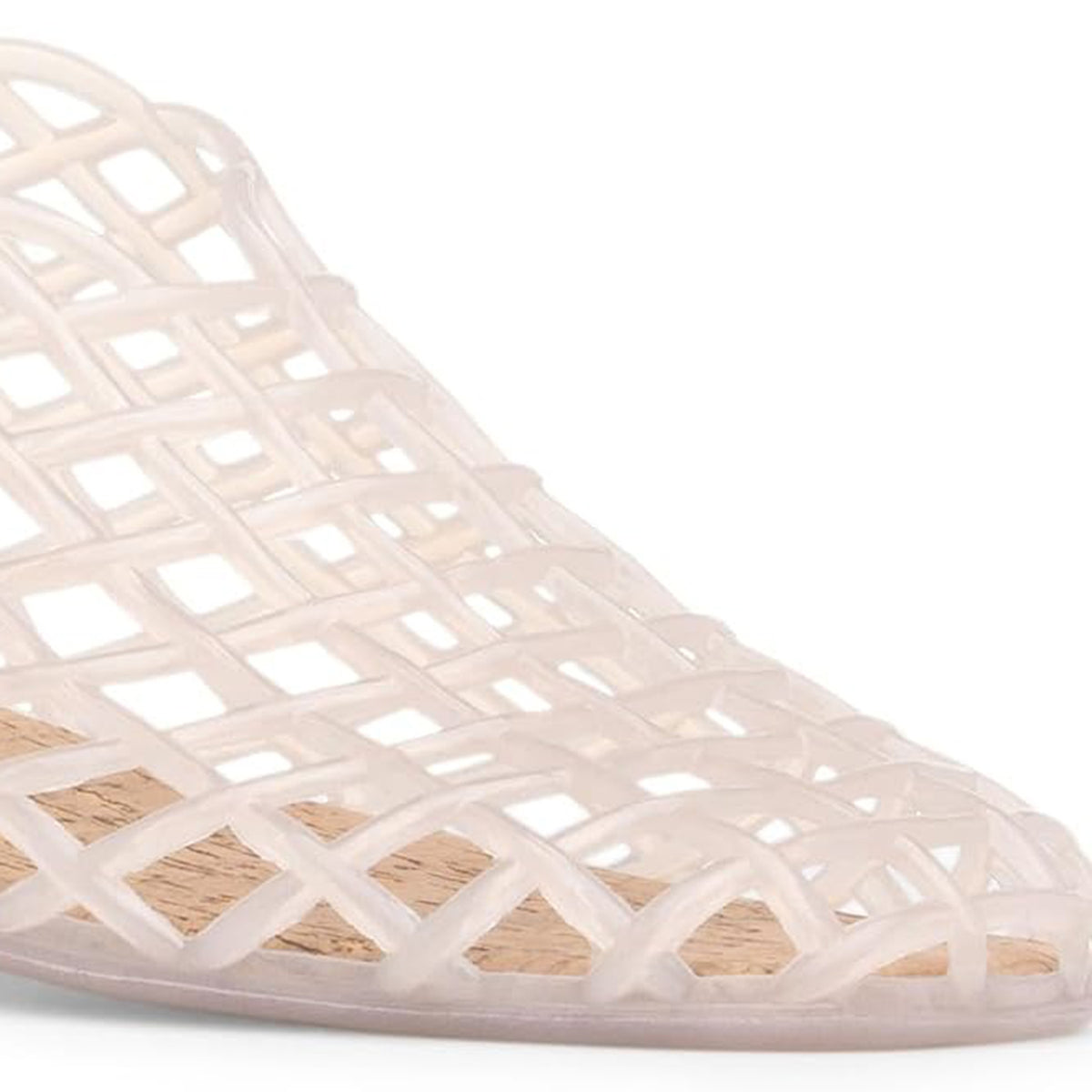 Ladies MXP Cutout Lattice Slip-On Jelly Ballet Flats (Size 4) - Nude V32757151 4