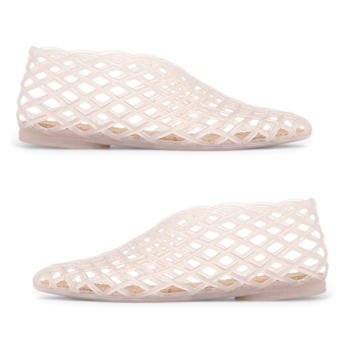 Ladies MXP Cutout Lattice Slip-On Jelly Ballet Flats (Size 5) - Nude V32745702 0